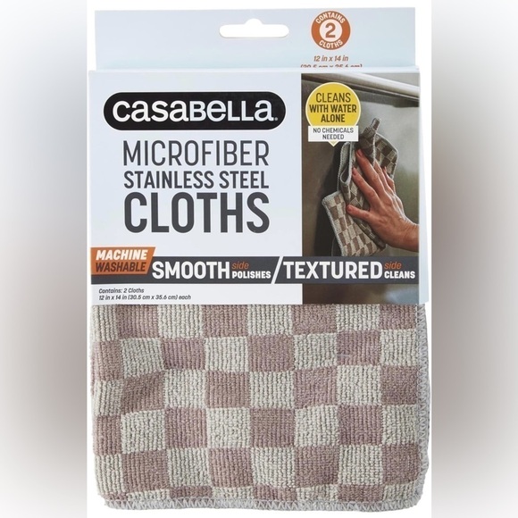 Checkered Microfiber Cleaning Cloths 2 pack - Picture 1 of 3
